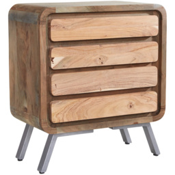 Brooklyn Aleiny 4 Drawer Wooden Wide Chest of Drawers - Brown - Wilko - thumbnail 3