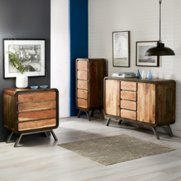 Brooklyn Aleiny 4 Drawer Wooden Wide Chest of Drawers - Brown - Wilko - thumbnail 6