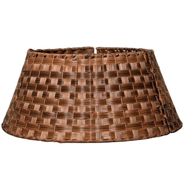 Samuel Alexander KD Medium Brown Plastic Wicker Rattan Christmas Tree Skirt 24 x 58cm - Size: 24 x 24 x 24cm - Wilko - image 1