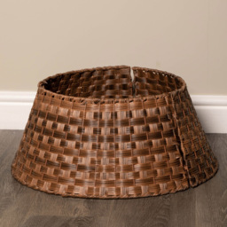 Samuel Alexander KD Medium Brown Plastic Wicker Rattan Christmas Tree Skirt 24 x 58cm - Size: 24 x 24 x 24cm - Wilko - thumbnail 7
