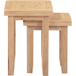 Seconique Windsor Natural Oak Nest of Tables Set of 2 - Size: 50 x 54 x 37cm - Wilko - thumbnail 6
