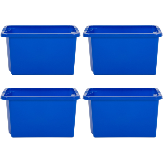 Wham 35L Blue Stackable Storage Box 4 Pack - Wilko - image 1