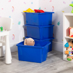 Wham 35L Blue Stackable Storage Box 4 Pack - Wilko - thumbnail 3
