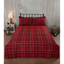 Rapport Home Double Red Brushed Cotton New Angus Stag Duvet Set - Wilko - thumbnail 5