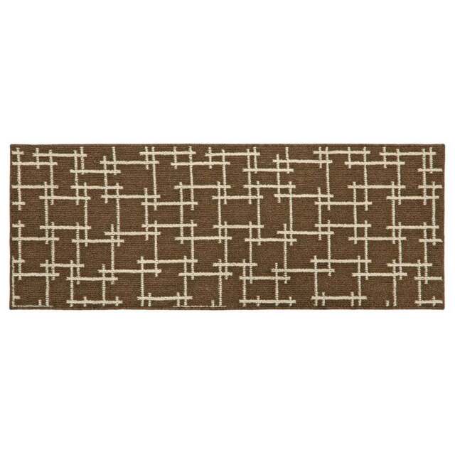 JVL Vector Brown Indoor Washable Runner 57 x 150cm - JVL Homewares - Wilko - image 1