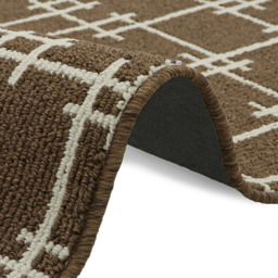 JVL Vector Brown Indoor Washable Runner 57 x 150cm - JVL Homewares - Wilko - thumbnail 5