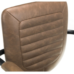 Julian Bowen Gehry Brown Faux Leather Swivel Office Chair - Size: 60 x 58 x 94cm - Black - Wilko - thumbnail 5