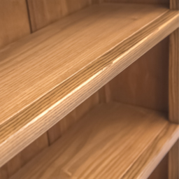 Salerno 3 Shelf Light Wood Lacquered Bookcase - Wilko - thumbnail 7