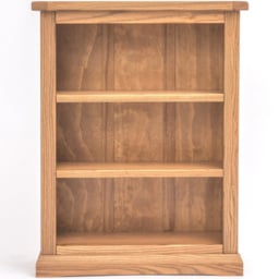 Salerno 3 Shelf Light Wood Lacquered Bookcase - Wilko - thumbnail 3