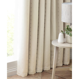 Alan Symonds Madison Cream Ring Top Curtain 168 x 137cm - Size: W 168 x D 137cm - Wilko - thumbnail 4