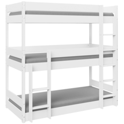 Home Detail Kennedy White Wooden Triple Bunk Bed - Size: Single - Wilko - thumbnail 3