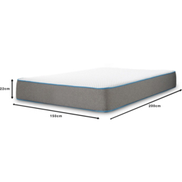 Starlight Beds King Size Bubble Hybrid Memory Foam Layer Open Coil Spring Mattress - Grey - Wilko - thumbnail 7