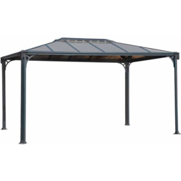 Palram Martinique 3600 3.6 x 2.95m Grey Bronze Garden Gazebo - Size: 3 x 4m - Palram Canopia - Wilko - thumbnail 3