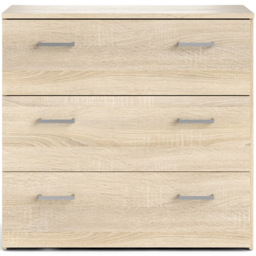 Florence Space 3 Drawer Oak Chest of Drawers - Brown - Furniture To Go - Wilko - thumbnail 4