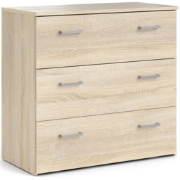 Florence Space 3 Drawer Oak Chest of Drawers - Brown - Furniture To Go - Wilko - thumbnail 3