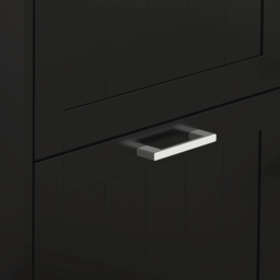 Portland 3 Flip Drawer Black Slim Shoe Storage Cabinet - Size: 117.5 x 24 x 54cm - Wilko - thumbnail 4