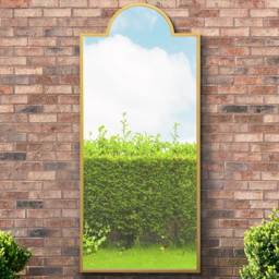 MirrorOutlet The Genestra Gold Contemporary Wall and Leaner Garden Mirror 170 x 75cm - Size: 170 x 75 x 3cm - Wilko - thumbnail 3