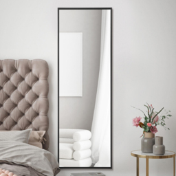 MirrorOutlet The Artus Black Aluminium Edged Wall Mirror 120 x 40cm - Wilko - thumbnail 3