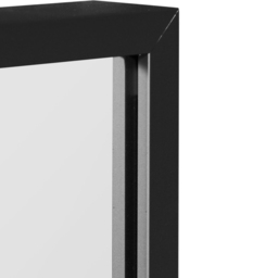 MirrorOutlet The Artus Black Aluminium Edged Wall Mirror 120 x 40cm - Wilko - thumbnail 6