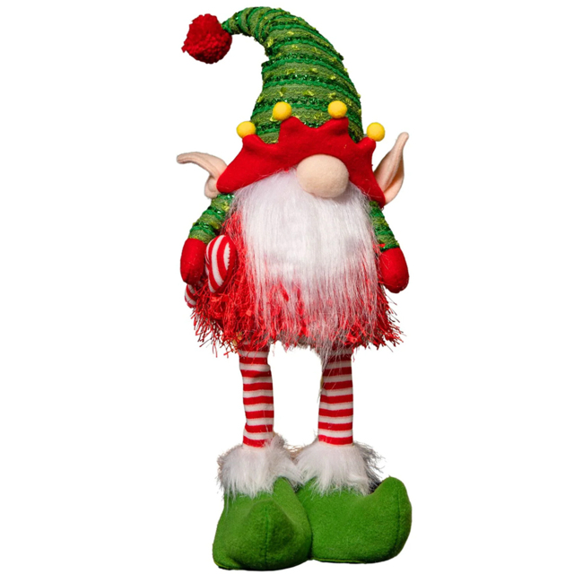 Samuel Alexander Light up Standing Christmas Elf Gonk with Warm White LEDs - Size: 46 x 16 x 16cm - Multi - Wilko - image 1