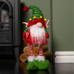 Samuel Alexander Light up Standing Christmas Elf Gonk with Warm White LEDs - Size: 46 x 16 x 16cm - Multi - Wilko - thumbnail 4