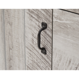 GFW Boston Single Door 3 Drawer Grey Sideboard - Size: 35 x 77 x 76cm - Wilko - thumbnail 7
