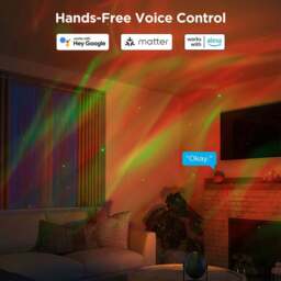 Govee Dual RGBW LED Smart Aurora Star Light Projector - Size: 27 x 20.5 x 19.5cm - Multi - Wilko - thumbnail 6