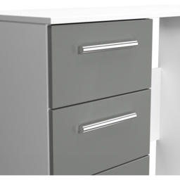 Crowndale Contrast 3 Drawer Dusk Grey and White Vanity Dressing Table Ready Assembled - Size: #REF! - Dusk Grey & White - Wilko - thumbnail 6