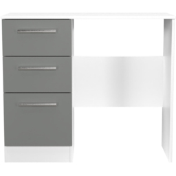 Crowndale Contrast 3 Drawer Dusk Grey and White Vanity Dressing Table Ready Assembled - Size: #REF! - Dusk Grey & White - Wilko - thumbnail 3