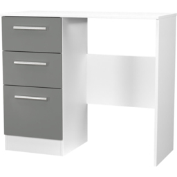 Crowndale Contrast 3 Drawer Dusk Grey and White Vanity Dressing Table Ready Assembled - Size: #REF! - Dusk Grey & White - Wilko - thumbnail 5