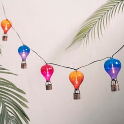 10 LED Solar Hot Air Balloon String Lights - The Illuminated Garden - Wilko - thumbnail 1