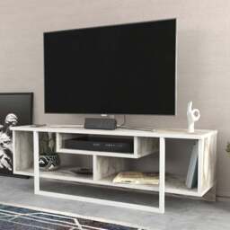 Decorotika Asal Ephesus and White Wide TV Unit - Size: 40.2 x 119.4 x 35.2cm - Wilko - thumbnail 1