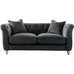 Elsie Chesterfield 2 Seater Midnight Blue Plush Velvet Sofa - Wilko - thumbnail 3