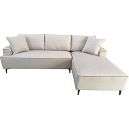 DS Living The Milano Edge Beige Textured Fabric Left Hand Corner Sofa - Size: 3 Seater - Wilko - thumbnail 3