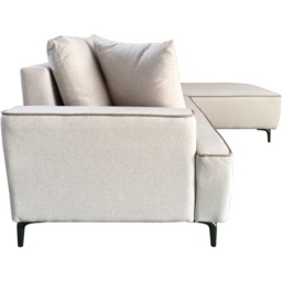 DS Living The Milano Edge Beige Textured Fabric Left Hand Corner Sofa - Size: 3 Seater - Wilko - thumbnail 6