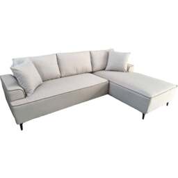 DS Living The Milano Edge Beige Textured Fabric Left Hand Corner Sofa - Size: 3 Seater - Wilko - thumbnail 4