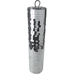 FX Lab Polished Mirror Cylinder 40cm - Size: 9 x 9 x 40cm - Silver - FXLAB - Wilko - thumbnail 3