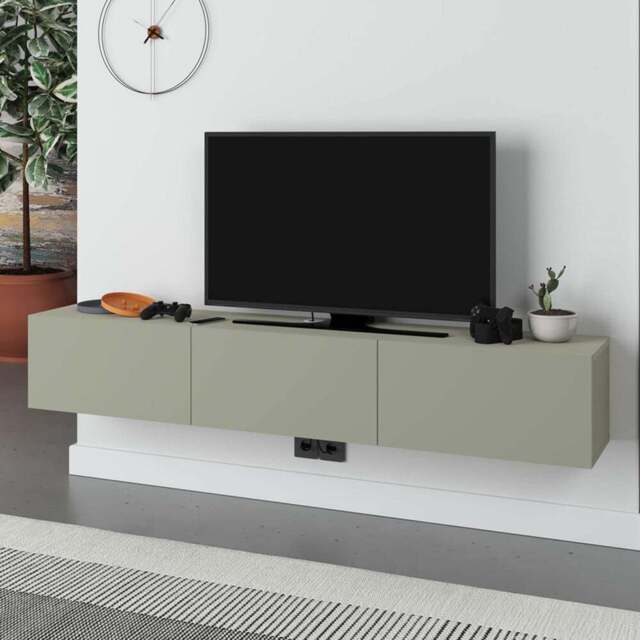 Decortie Francy Ash Green TV Stand with Storage Cabinet - Wilko - image 1