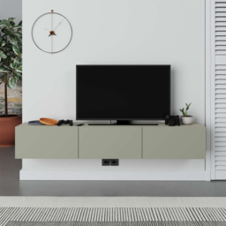 Decortie Francy Ash Green TV Stand with Storage Cabinet - Wilko - thumbnail 6