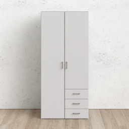 Florence Space 2 Door 3 Drawer White Wardrobe - Size: 2 Door, 3 Drawer - Furniture To Go - Wilko - thumbnail 6