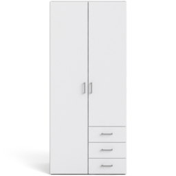Florence Space 2 Door 3 Drawer White Wardrobe - Size: 2 Door, 3 Drawer - Furniture To Go - Wilko - thumbnail 4