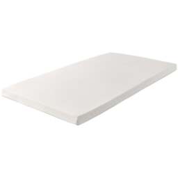 Starlight Beds European Single Memory Foam Mattress Topper with Elastic Straps 3 inch - White - Wilko - thumbnail 1