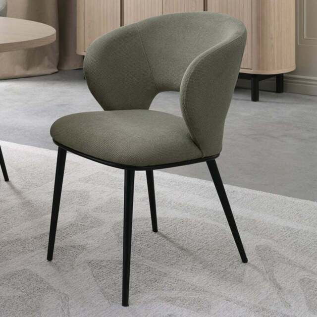 Bentley Designs Luca Set of 2 Ivory Faux Leather Upholstered Dining Chair - Green - Wilko - image 1