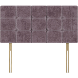 Bedmaster Single Mauve Naples Velvet Pearl Squared Headboard - Brown - Wilko - thumbnail 3