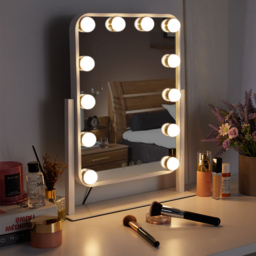 Living and Home White Adjustable Hollywood LED Vanity Mirror - Size: 48 x 36 x 18.5cm - Wilko - thumbnail 3
