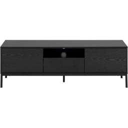 Florence Seaford Single Drawer 2 Ash Black Door TV Unit - Furniture To Go - Wilko - thumbnail 4