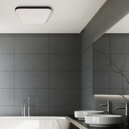 Milagro Nemo Pir Black and White Ceiling Lamp 230V - Size: 33 x 33 x 7cm - Wilko - thumbnail 3