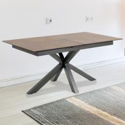 Florence Heaven Ceramic 8 Seater Extendable Dining Table Rusty Brown - Furniture To Go - Wilko - thumbnail 1