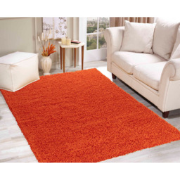 Desire Rugs Oxford Orange Plain Shaggy Rug 160 x 230cm - Wilko - thumbnail 5