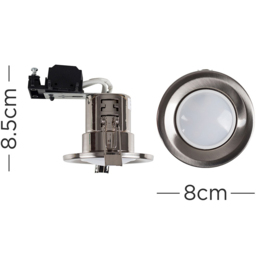 ValueLights Brushed Chrome Cool White LED Ceiling Downlight 6 Pack - Silver - Wilko - thumbnail 6